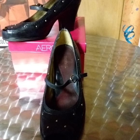Aerosole PeepToes Shoes Size 8 - Picture 4 of 6
